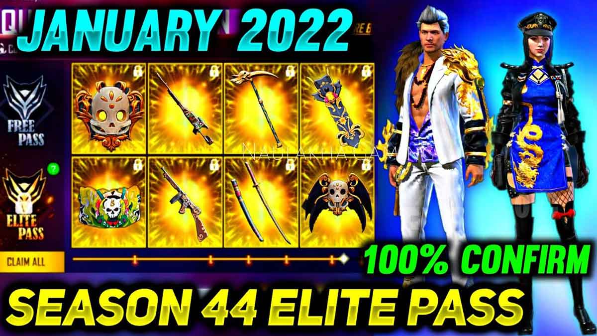 Free Fire Elite Pass Season 44 January 2022